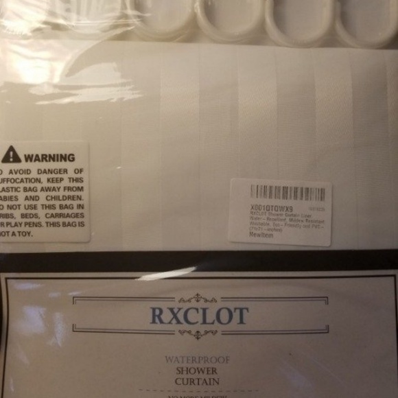 Mildew Resistant White Shower Curtains - Picture 5 of 8